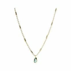 Oliver Bonas Grey Blythe Pebble Charm Paua Shell Gold Plated Pendant Necklace -Default Template 2 unnamed file 1469