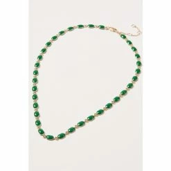 Oliver Bonas Matira Enamel Coated Chain Necklace