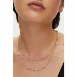 Oliver Bonas Natural Multi Layered Chain Necklace -Default Template 2 unnamed file 1486
