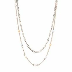 Oliver Bonas Natural Multi Layered Chain Necklace -Default Template 2 unnamed file 1488