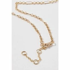 Oliver Bonas Gold Tone Rafa Round Bead Pearl Drop Chain Necklace -Default Template 2 unnamed file 1500