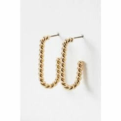 Oliver Bonas Gold Serena Thin Twisted Hoop Earrings -Default Template 2 unnamed file 151