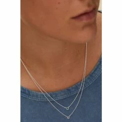 Oliver Bonas Briar Disc And Green Malachite Inlay Dot Silver Double Row Layered Necklace -Default Template 2 unnamed file 1525