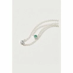 Oliver Bonas Briar Disc And Green Malachite Inlay Dot Silver Double Row Layered Necklace -Default Template 2 unnamed file 1526