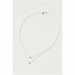 Oliver Bonas Briar Disc And Green Malachite Inlay Dot Silver Double Row Layered Necklace -Default Template 2 unnamed file 1529