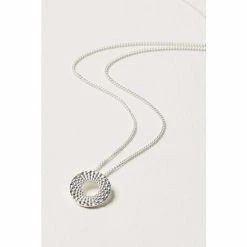 Oliver Bonas Silver Spiral Detail Loop Pendant Necklace -Default Template 2 unnamed file 1532