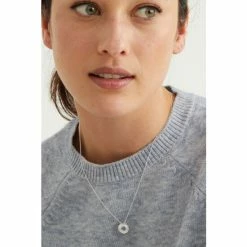 Oliver Bonas Silver Spiral Detail Loop Pendant Necklace -Default Template 2 unnamed file 1534