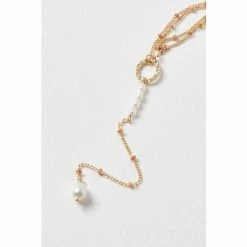 Oliver Bonas Natural Skylar Enamel Bead & Pearl Layered Necklace -Default Template 2 unnamed file 1544