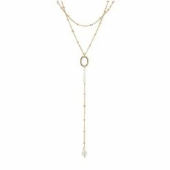 Oliver Bonas Natural Skylar Enamel Bead & Pearl Layered Necklace -Default Template 2 unnamed file 1548