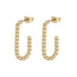 Oliver Bonas Gold Serena Thin Twisted Hoop Earrings -Default Template 2 unnamed file 155
