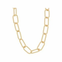 Oliver Bonas Gold Serena Twisted Links Chunky Chain Necklace