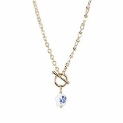 Oliver Bonas Audrey Natural Ceramic Flower Pendant T Bar Chain Necklace -Default Template 2 unnamed file 1587