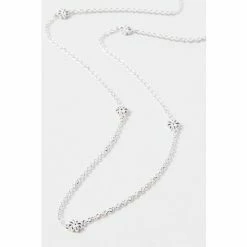 Oliver Bonas Silver Tone Aurora Mini Flower Casting Detail Chain Necklace -Default Template 2 unnamed file 1590
