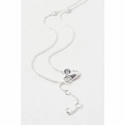 Oliver Bonas Silver Tone Aurora Mini Flower Casting Detail Chain Necklace -Default Template 2 unnamed file 1591