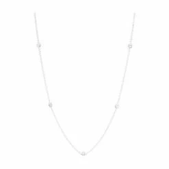 Oliver Bonas Silver Tone Aurora Mini Flower Casting Detail Chain Necklace -Default Template 2 unnamed file 1594