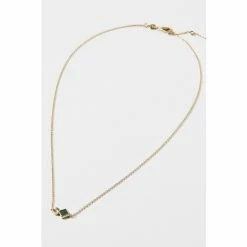 Oliver Bonas Corliss Square Stone & Engraved Disc Gold Plated Necklace -Default Template 2 unnamed file 1596