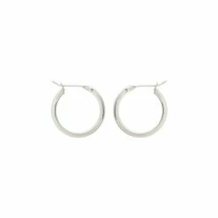 Oliver Bonas Sterling Silver Elm Round Hoop Earrings