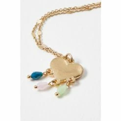 Oliver Bonas Gold Athena Heart And Beaded Charms Layered Chain Necklace -Default Template 2 unnamed file 1608