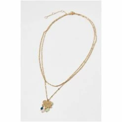 Oliver Bonas Gold Athena Heart And Beaded Charms Layered Chain Necklace -Default Template 2 unnamed file 1611