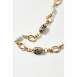 Oliver Bonas Natural Alaia Speckled Stone And Bead Chain Necklace -Default Template 2 unnamed file 1614