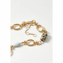 Oliver Bonas Natural Alaia Speckled Stone And Bead Chain Necklace -Default Template 2 unnamed file 1615