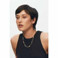 Oliver Bonas Natural Alaia Speckled Stone And Bead Chain Necklace -Default Template 2 unnamed file 1616