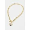 Oliver Bonas Gold Skip Pearl Heart Charm Gold Plated Collar Chain Necklace -Default Template 2 unnamed file 1619