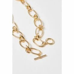 Oliver Bonas Gold Galia Chunky Chain T Bar Collar Necklace -Default Template 2 unnamed file 1628