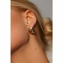 Oliver Bonas Gold Avisa Circle Hoop Earrings -Default Template 2 unnamed file 165