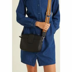 Oliver Bonas Black Fold Over Camera Cross Body Bag -Default Template 2 unnamed file 1651