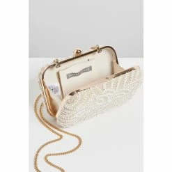 Oliver Bonas Cream Pearl Clutch Bag -Default Template 2 unnamed file 1662
