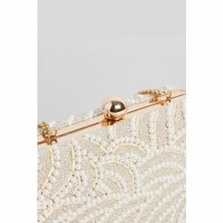 Oliver Bonas Cream Pearl Clutch Bag -Default Template 2 unnamed file 1664