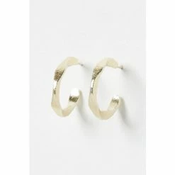 Oliver Bonas Gold Tone Arley Twist Plated Hoop Earrings -Default Template 2 unnamed file 168