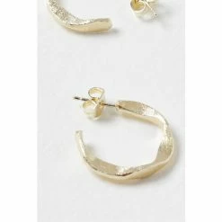 Oliver Bonas Gold Tone Arley Twist Plated Hoop Earrings -Default Template 2 unnamed file 169