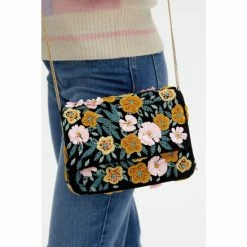 Oliver Bonas Black Spring Scene Floral Yellow & Black Clutch Bag -Default Template 2 unnamed file 1718