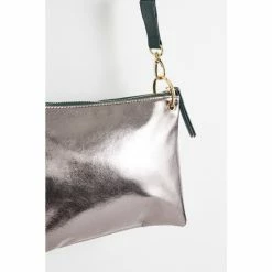 Oliver Bonas Green Laurie Triple Pocket & Metallic Cross-Body Bag -Default Template 2 unnamed file 1747