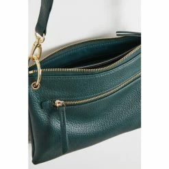 Oliver Bonas Green Laurie Triple Pocket & Metallic Cross-Body Bag -Default Template 2 unnamed file 1748