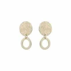 Oliver Bonas Gold Anatola Textured Disc & Ring Drop Earrings -Default Template 2 unnamed file 175