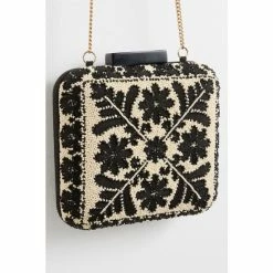 Oliver Bonas Black 60s Beaded Floral Clutch Bag -Default Template 2 unnamed file 1775