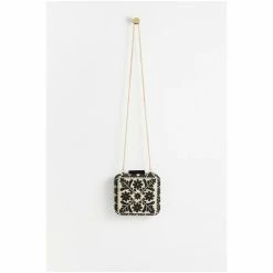 Oliver Bonas Black 60s Beaded Floral Clutch Bag -Default Template 2 unnamed file 1779