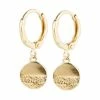 Oliver Bonas Gold Plated Bonita Textured Semi Circle Drop Earrings -Default Template 2 unnamed file 18