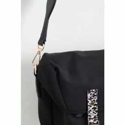 Oliver Bonas Leopard Print Clasp Messenger Cross-Body Black Bag -Default Template 2 unnamed file 1800