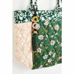 Oliver Bonas Green Floral Patchwork Cotton Quilted Tote Bag -Default Template 2 unnamed file 1805