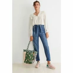 Oliver Bonas Green Floral Patchwork Cotton Quilted Tote Bag -Default Template 2 unnamed file 1808