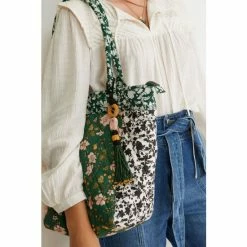 Oliver Bonas Green Floral Patchwork Cotton Quilted Tote Bag -Default Template 2 unnamed file 1809