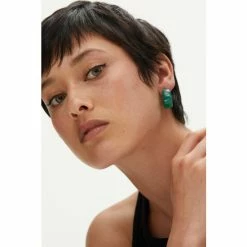 Oliver Bonas Osa Green Resin Hoop Earrings -Default Template 2 unnamed file 183