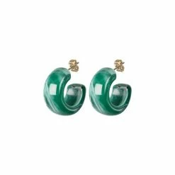 Oliver Bonas Osa Green Resin Hoop Earrings -Default Template 2 unnamed file 184