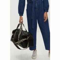 Oliver Bonas Hattie Black Leopard Strap Rectangular Weekend Bag -Default Template 2 unnamed file 1862