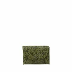Oliver Bonas Green Zina Zebra Print Card Holder