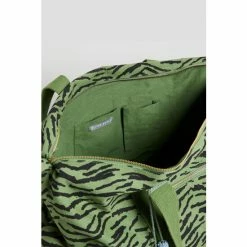 Oliver Bonas Green Zebra Print Khaki Canvas Weekend Bag -Default Template 2 unnamed file 1878